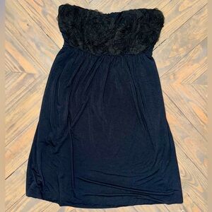 Soma Medium Black Strapless Dress w/pockets